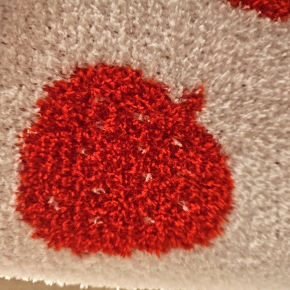 Mellow & Mod Reversible Strawberry Blanket/Throw. - Picture 3 of 4